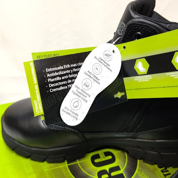 Interceptor Litefast Tactical Boots Women's 9.5 Zippered 6" Shaft Soft Toe NIB - Picture 9 of 12